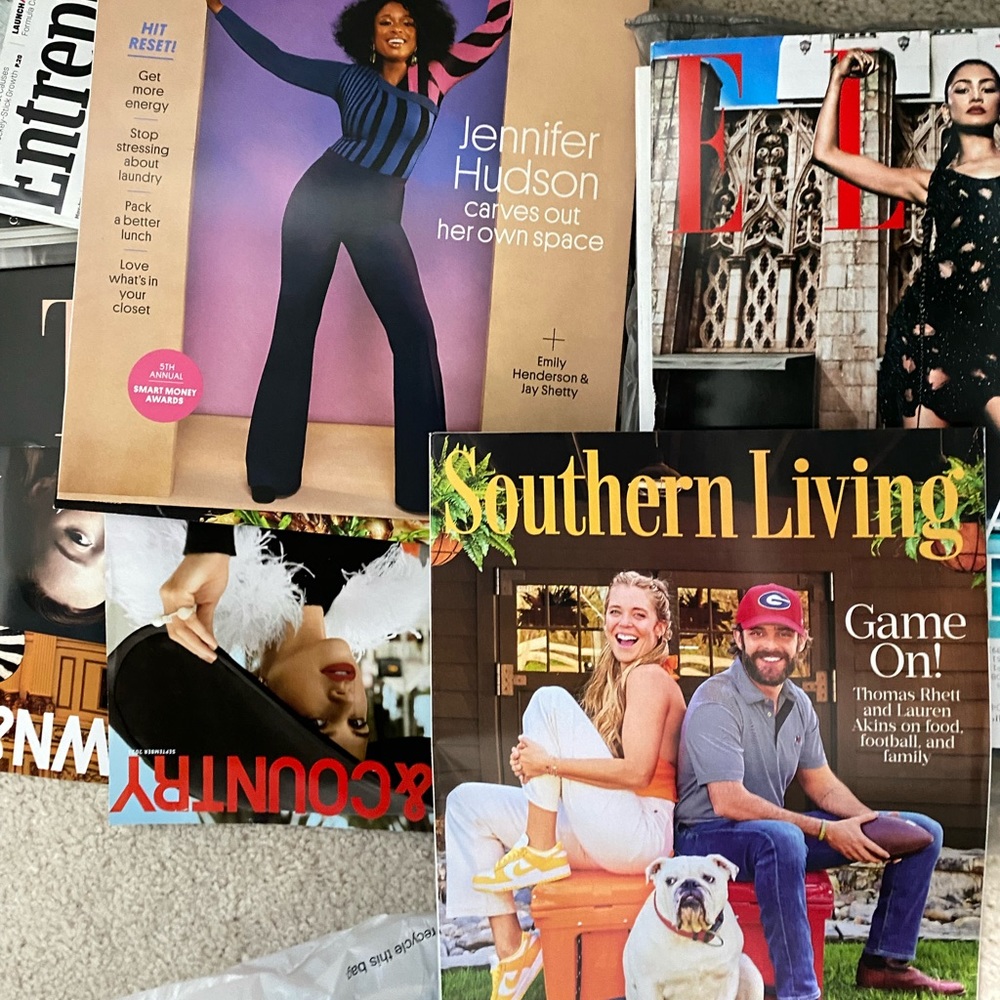 6 Magazines for fashion, home decor, entertainment & food. Bundle & save.